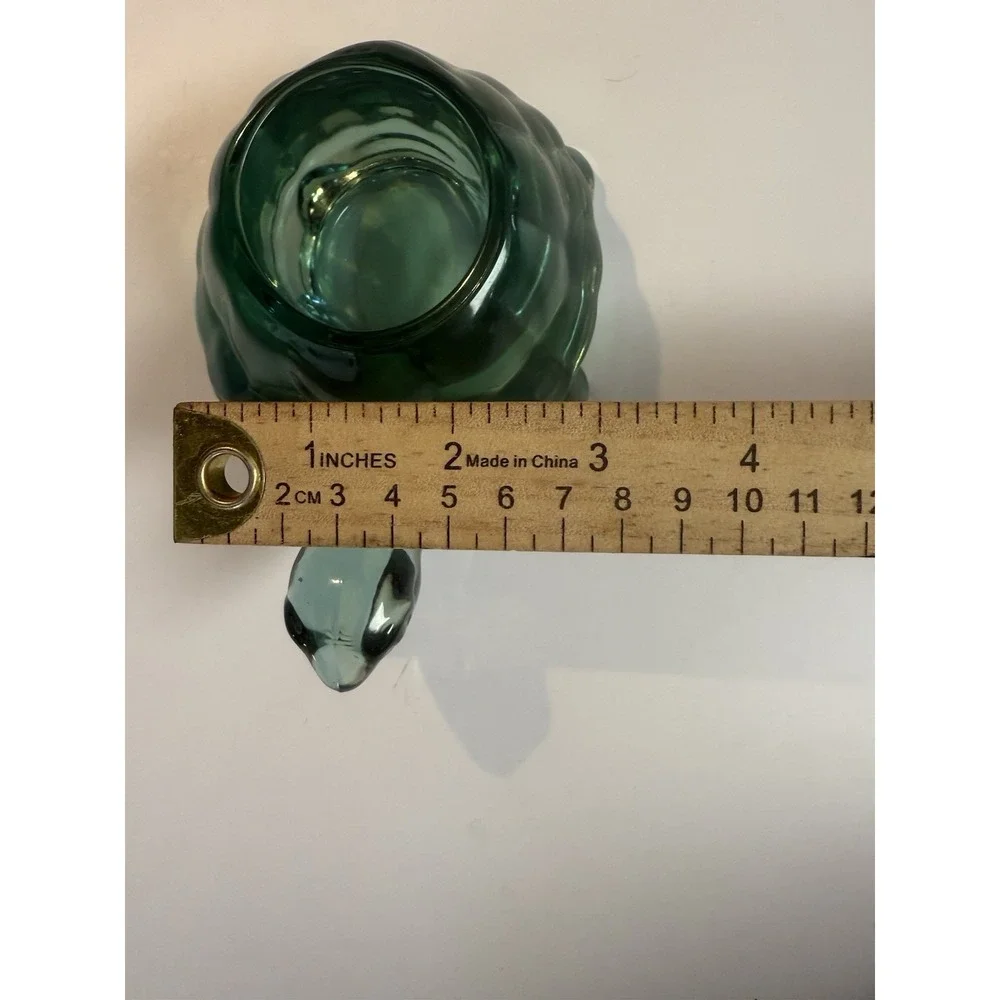 Vintage Turtle Votive Candle Holder, Indiana Glass Heavy Spanish Green Glass USA